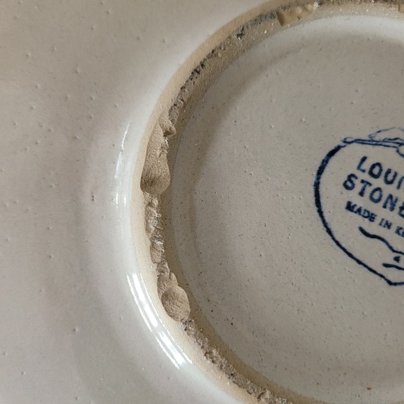 Louisville Stoneware Chip and Dip Platter with Attached Bowl Acorn & Oak Print - Picture 2 of 4